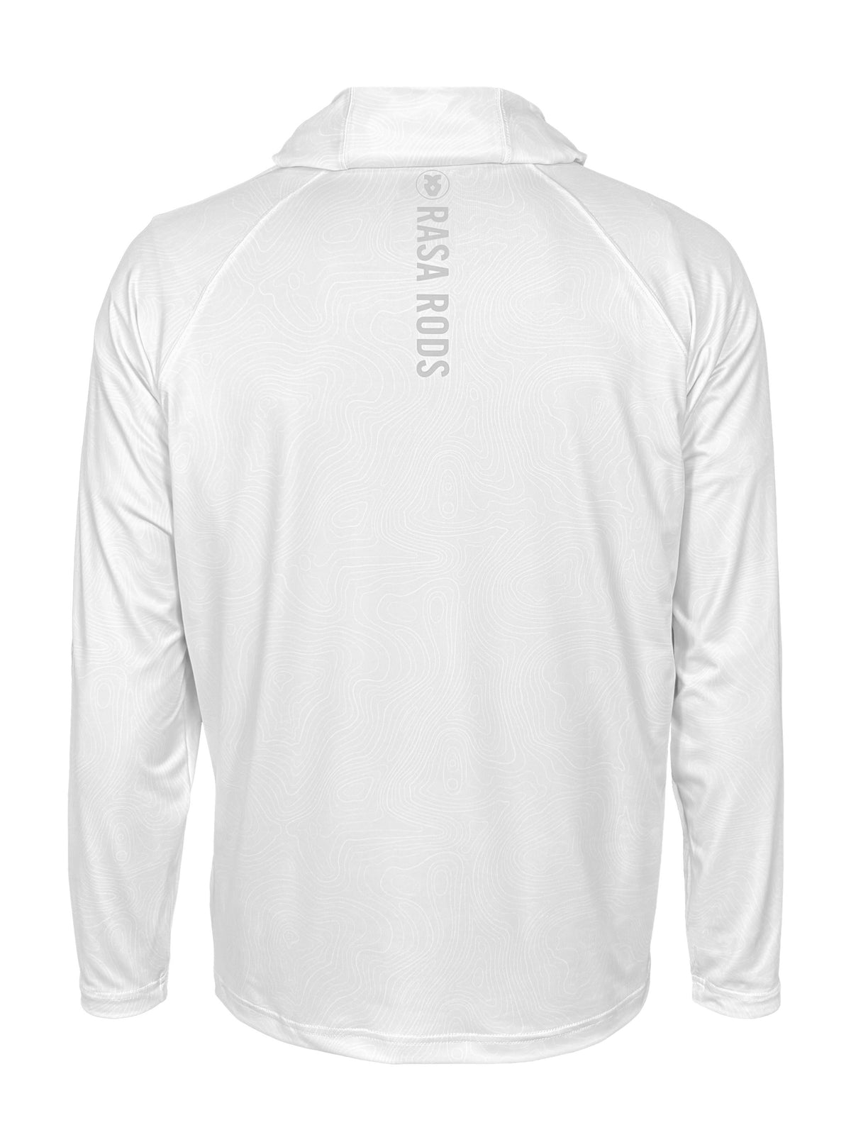 Silver Topo long sleeve hoodie sun shirt, back #Logo_Tournament