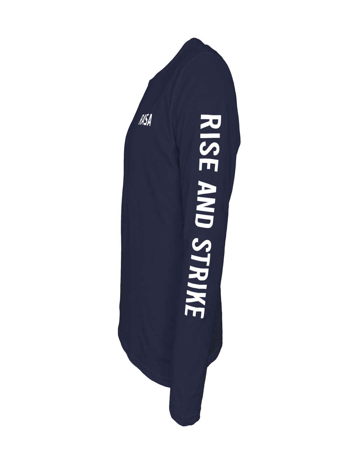 Long sleeve RASA logo t-shirt, side #Color_blue