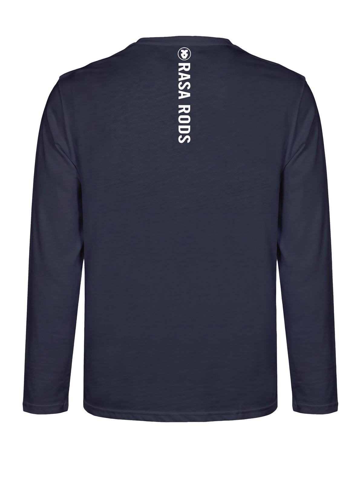 Long sleeve RASA logo t-shirt, back #Color_blue